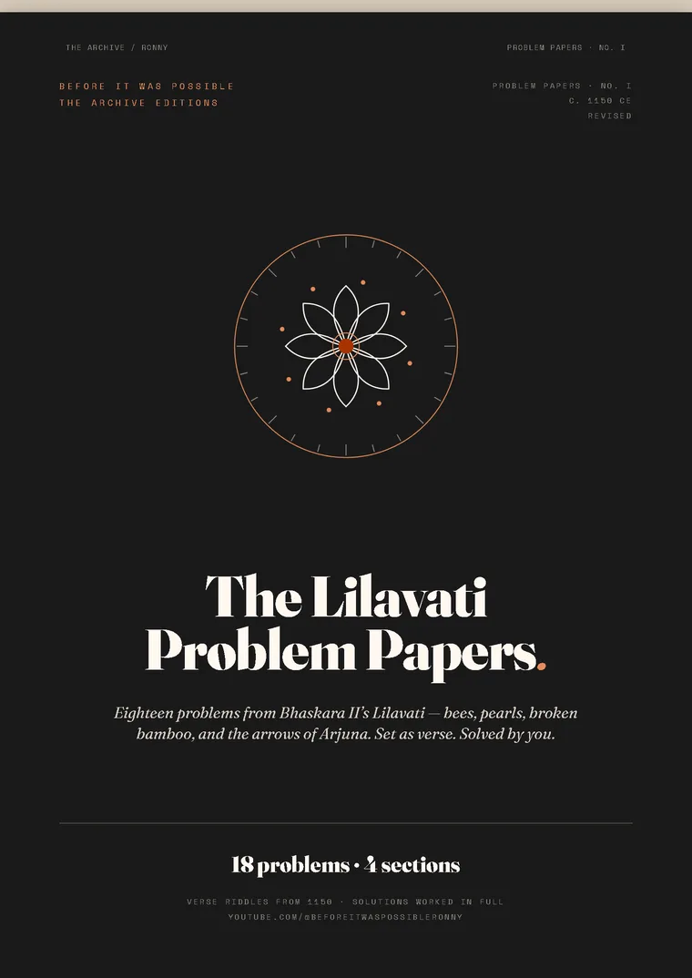 Līlāvatī Problem Papers cover